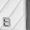 Porta-moedas e porta-cartões Crush com aba, acolchoado metalizado «Silver» 766461210IW8110