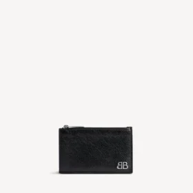 Porta-moedas e porta-cartões longo «Monaco» para homem, em preto