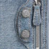 Porta-moedas Le Cagole em Denim com strass «Azul» 7767692109U4715