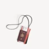 Porta-passaporte e telemóvel para homem em cor de vinho