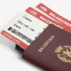 Porta-passaporte e telemóvel para homem em cor de vinho