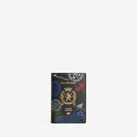 Porta-passaporte para homem em preto/multicolorido