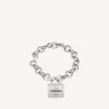 Pulseira com cadeado em Si bemol, prata/prata antiga Pulseira com cadeado em Si bemol, prata/prata antiga