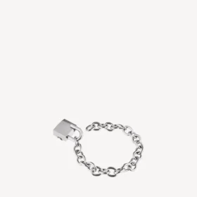 Pulseira com cadeado em Si bemol, prata/prata antiga
