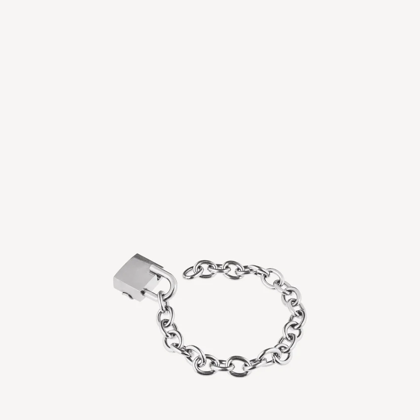 Pulseira com cadeado em Si bemol, prata/prata antiga Pulseira com cadeado em Si bemol, prata/prata antiga