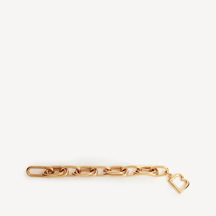 Pulseira feminina com elos em ouro brilhante Pulseira feminina com elos em ouro brilhante