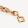 Pulseira feminina com elos em ouro brilhante Pulseira feminina com elos em ouro brilhante