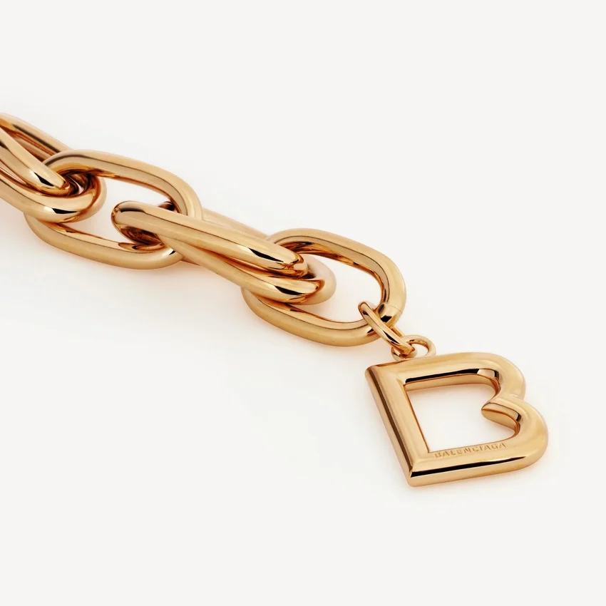Pulseira feminina com elos em ouro brilhante Pulseira feminina com elos em ouro brilhante