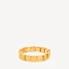 Pulseira feminina «nano mini link» em ouro brilhante