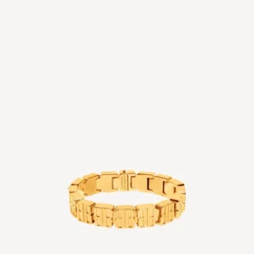 Pulseira feminina «nano mini link» em ouro brilhante