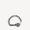 Pulseira «Neverlost» para homem em prata antiga