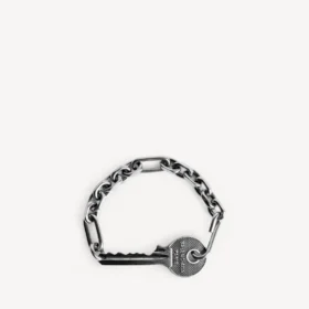 Pulseira «Neverlost» para homem em prata antiga