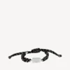 Pulseira Saint-Germain em renda preta/branca/prata brilhante