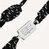 Pulseira Saint-Germain em renda preta/branca/prata brilhante
