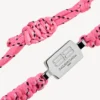 Pulseira Saint-Germain em renda rosa/preto/branco/prata brilhante