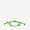 Pulseira Saint-Germain em renda verde néon/preto/prateado brilhante