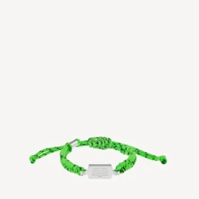 Pulseira Saint-Germain em renda verde néon/preto/prateado brilhante