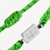 Pulseira Saint-Germain em renda verde néon/preto/prateado brilhante