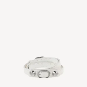 Pulseira tripla feminina «City» em branco ótico/prata brilhante