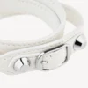 Pulseira tripla feminina «City» em branco ótico/prata brilhante