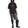 Qixi Crest T-shirt, corte médio, “Preto” 612966TMVL41075