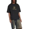 Qixi Crest T-shirt, corte médio, “Preto” 612966TMVL41075