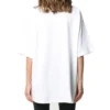 Roupa de ginásio, manga curta, corte largo, branca 620941TIVD59000