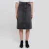 Saia em linha A FW21 «Denim cinzento desbotado» 646913TBP477767