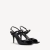 Sandália feminina «Avenue Bow» em preto/prateado