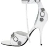 Sandálias Cagole 110 mm «White Arena Lambskin» 743057WAD4E9081