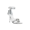 Sandálias Cagole 110 mm «White Arena Lambskin» 743057WAD4E9081