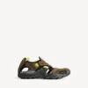 Sandálias de caminhada para homem em cinzento-escuro/preto/amarelo néon