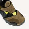 Sandálias de caminhada para homem em cinzento-escuro/preto/amarelo néon