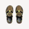 Sandálias de caminhada para homem em cinzento-escuro/preto/amarelo néon