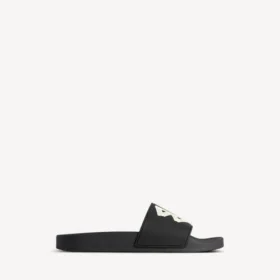 Sandálias de piscina para homem em preto/amarelo
