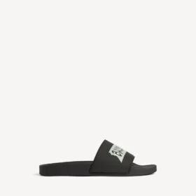 Sandálias de piscina para homem em preto/branco
