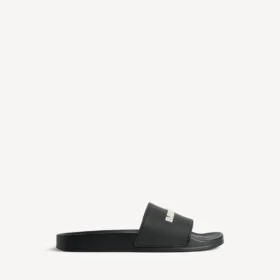 Sandálias de piscina para homem em preto/branco