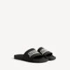 Sandálias de piscina para homem em preto/branco