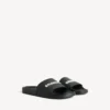 Sandálias de piscina para homem em preto/branco