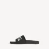 Sandálias de piscina para homem em preto/branco