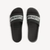 Sandálias de piscina para homem em preto/branco