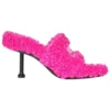 Sandálias de saltos altos peludas de 80 mm «Rosa» 656632W2DO15096