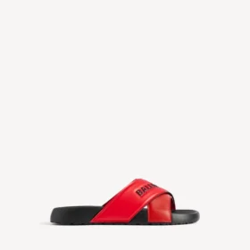 Sandálias desportivas de piscina para homem em preto/vermelho
