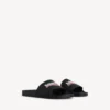 Sandálias tipo chinelo de piscina para homem em preto