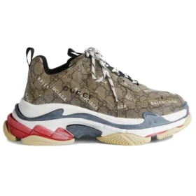 Sapatilha Balenciaga x Gucci Triple S «The Hacker Project Beige» 681066-ULZ10-9795
