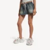 Sapatilha com atacadores 3XL para mulher em branco/rosa claro