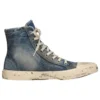 Sapatilha de cano alto Paris «Blue Destroyed Denim and Rubber» 688756W3RCL4090