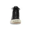 Sapatilha de cano alto Paris «Couro preto e borracha branca» 688756W3RCA1090