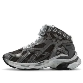 Sapatilha de cano alto Runner «Tecido de nylon cinzento com aspeto de camurça» 695764W3RH31891