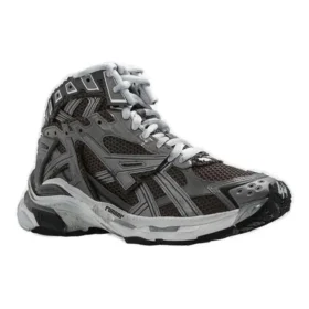 Sapatilha de cano alto Runner «Tecido de nylon cinzento com aspeto de camurça» 695764W3RH31891